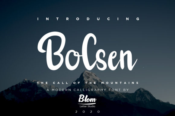 Bolsen: A Handwritten Font for Craft Creations