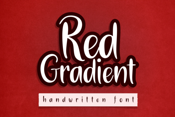 Red Gradient: A Handwritten Font for Digital Design